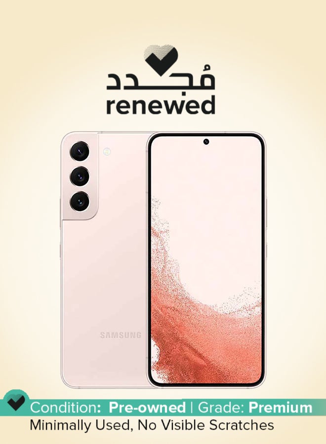 مجدد - جالاكسي S22 256GB 8GB RAM شريحه واحده وردي ذهبي - النسخه الدوليه