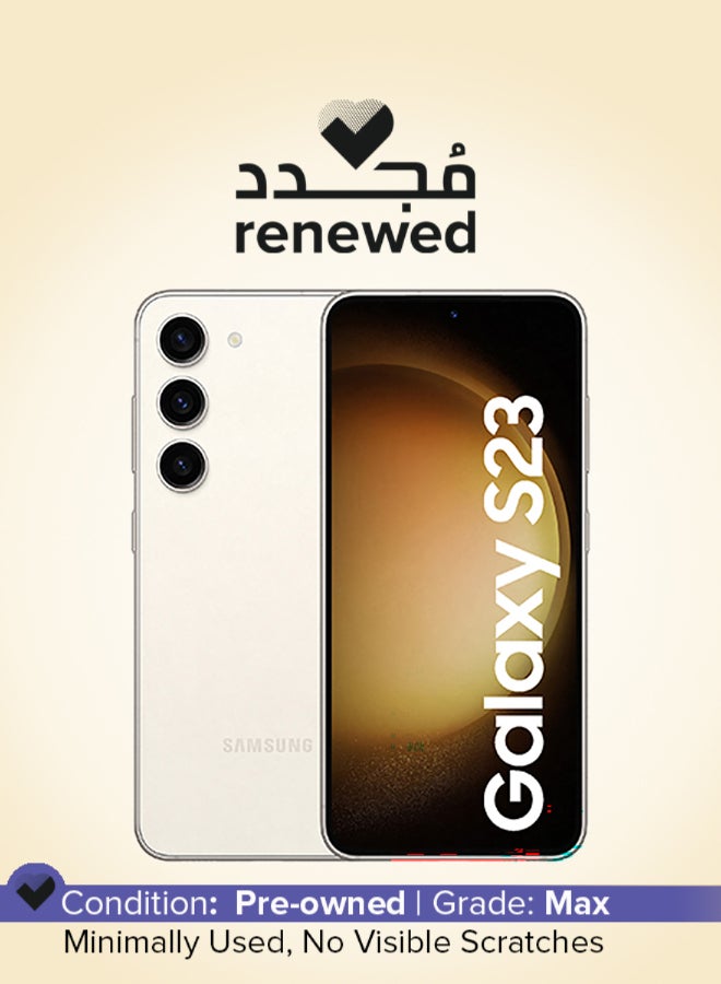 مجدد - جالاكسي S23 5G ثنائي الشريحه كريمي 8 جيجابايت رام 256 جيجابايت - النسخه الدوليه