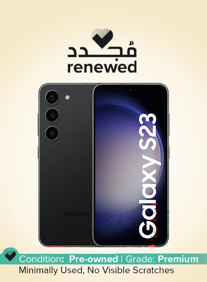 مجدد - جالاكسي S23 5G ثنائي الشريحه اسود فانتوم 8 جيجابايت رام 256 جيجابايت - النسخه الدوليه