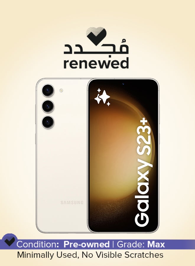 مجدد - جالاكسي S23 بلس 5G كريمه 8GB RAM 256GB - النسخه الدوليه