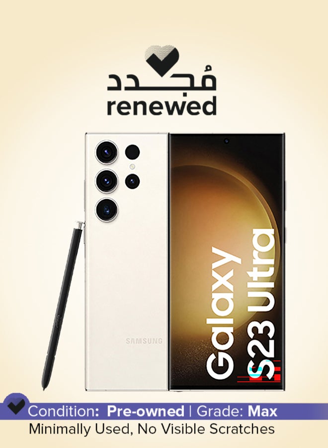 مجدد - جالكسي S23 الترا 5G ثنائي الشريحه كريمي 12 جيجابايت رام 256 جيجابايت - النسخه الدوليه