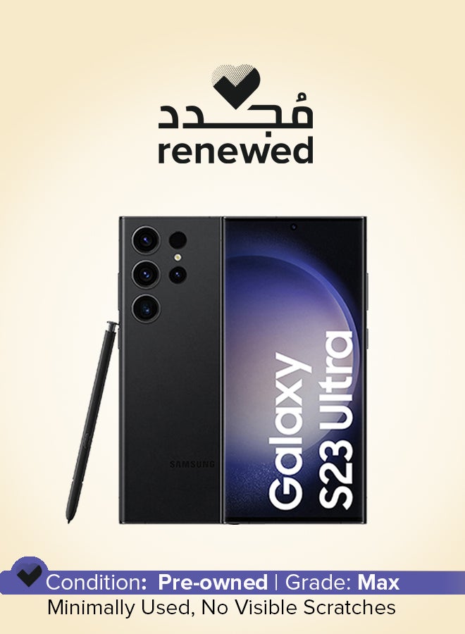 Renewed - Galaxy S23 Ultra 5G Dual SIM Phantom Black 8GB RAM 256GB - International Version