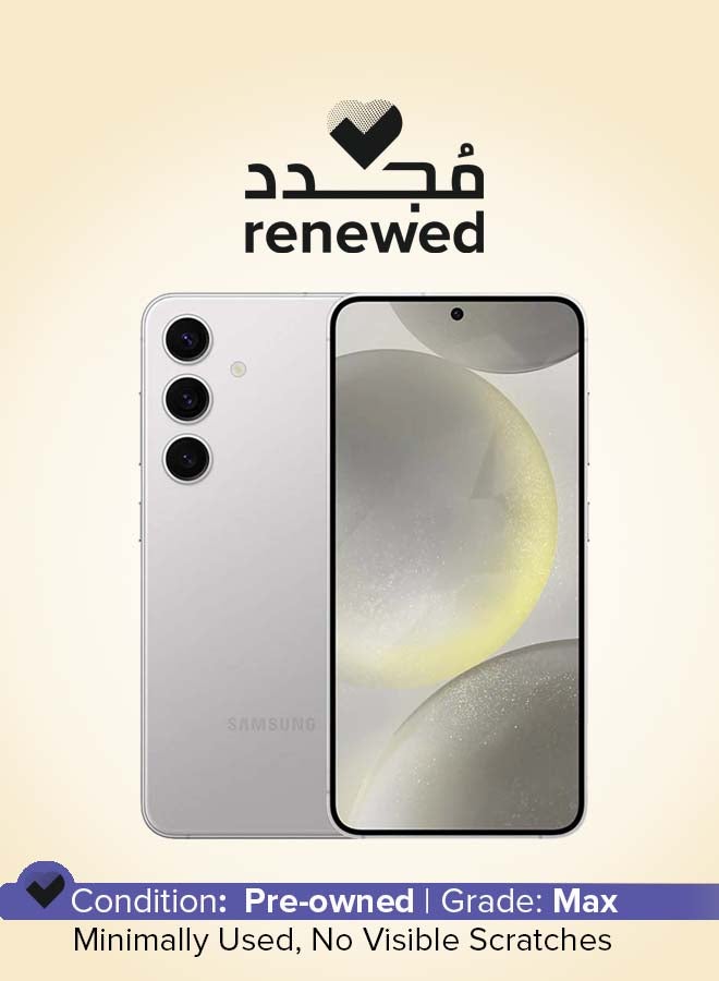 مجدد - جالاكسي S24+ شريحه واحده+eSIM رمادي رخامي 8GB RAM 512GB 5G - النسخه الدوليه