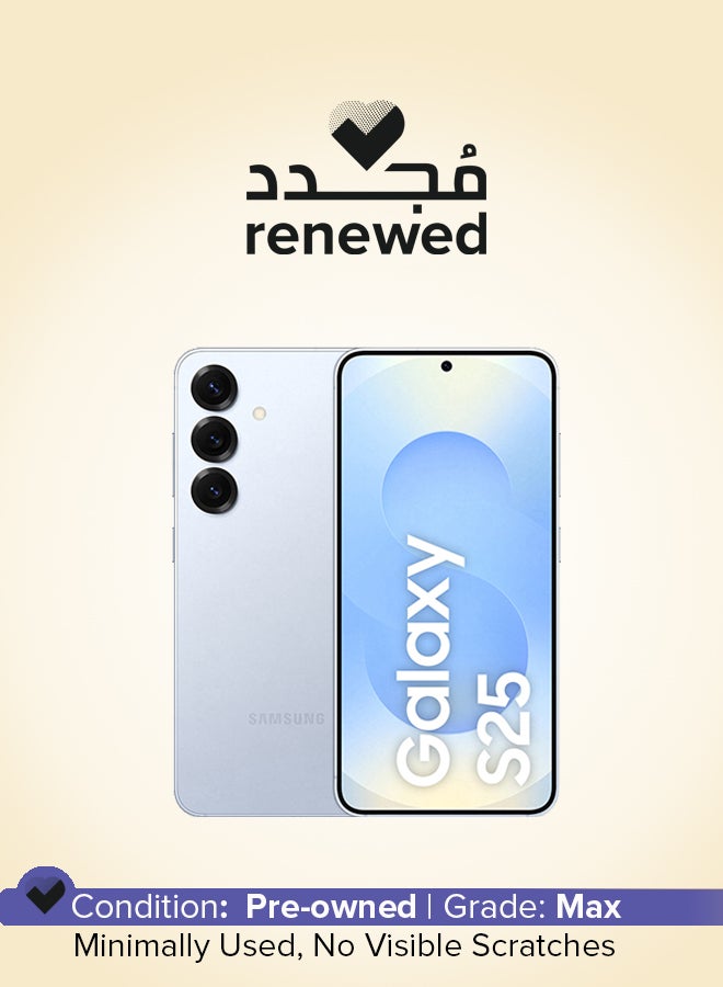 Renewed - Galaxy S25 AI Dual SIM Icyblue 12GB RAM 128GB 5G