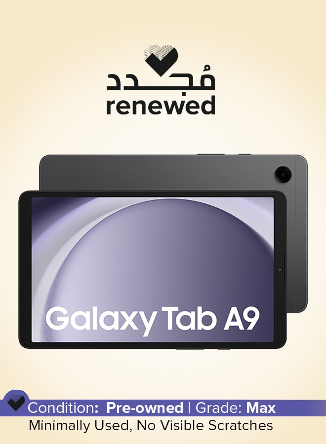 مجدد - جالاكسي تاب A9 رمادي/جرافيت 4GB RAM 64GB واي فاي - نسخه الشرق الاوسط