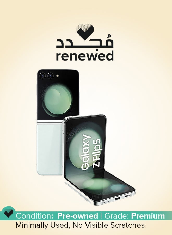 مجدد - جالاكسي Z فليب 5 ثنائي الشريحه نعناع 8 جيجابايت رام 256 جيجابايت 5G - النسخه الدوليه