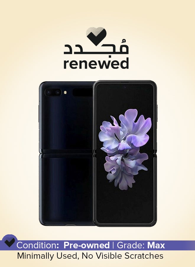 تم تجديده - جالكسي زد فليب مراه باللون الاسود 8 جيجا رام 256 جيجا 4G LTE