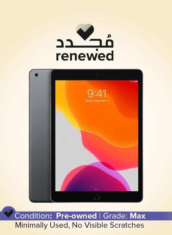مجدد - ايباد 2019 (الجيل السابع) 10.2 بوصه 32 جيجابايت LTE رمادي فضائي - النسخه الدوليه