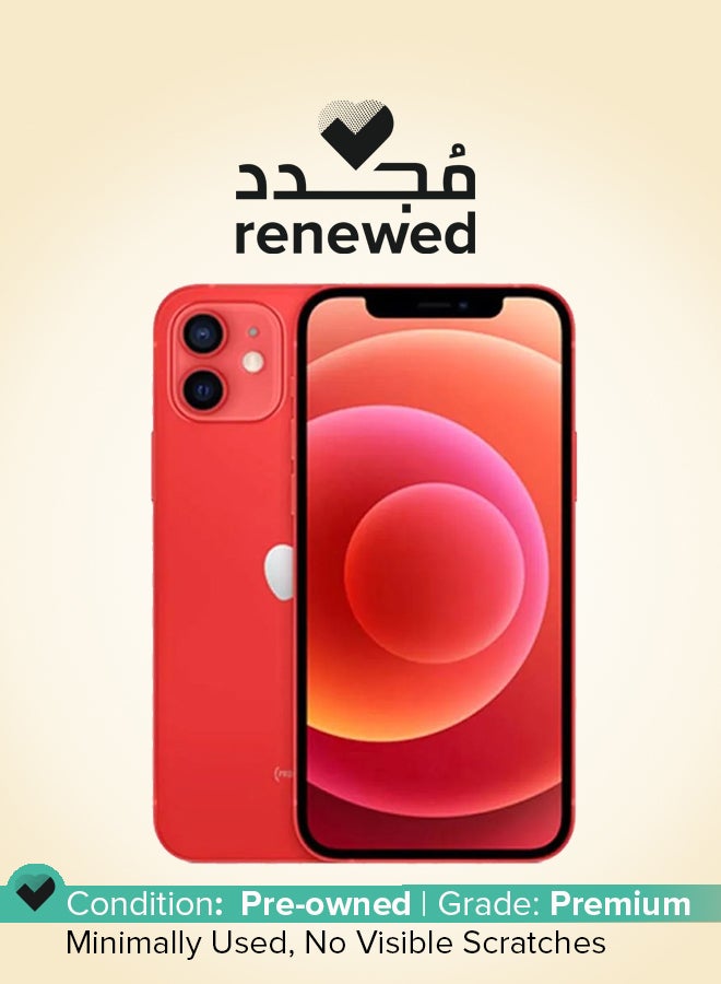 Renewed - iPhone 12 Dual SIM 128GB Red 5G With Facetime - Physical Dual SIM Version