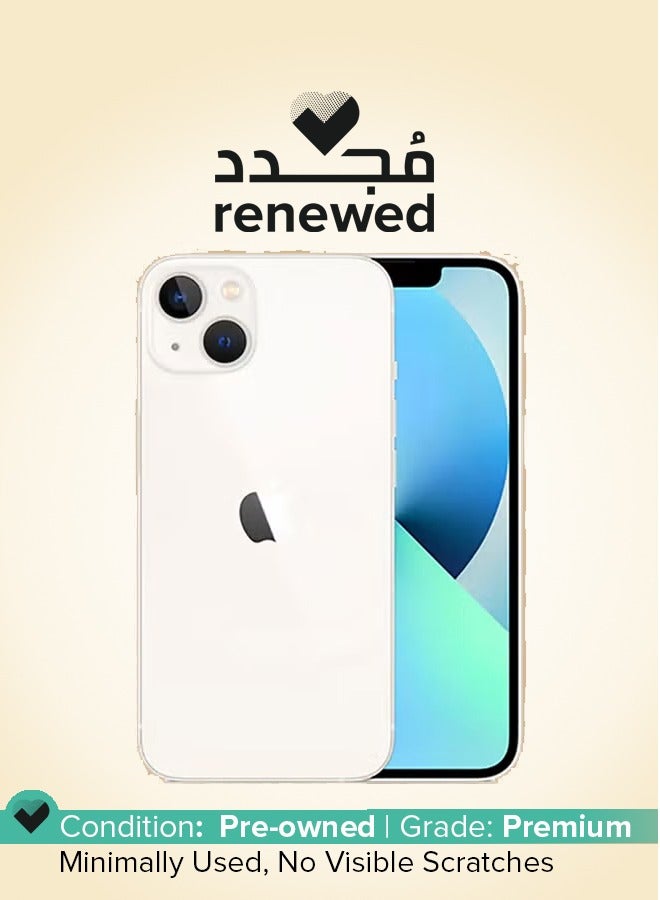 Renewed - iPhone 13 256GB White 5G With Facetime – physical Dual Sim