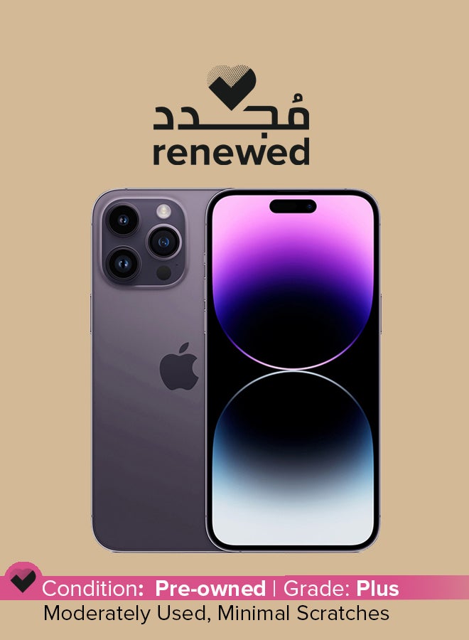 Renewed - iPhone 14 Pro Max 1TB Deep Purple 5G With FaceTime