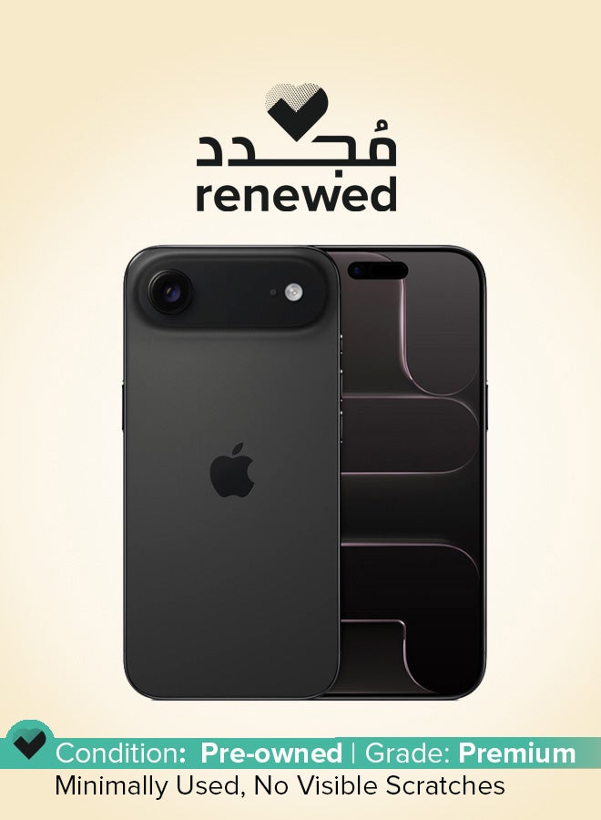 مجدد - ايفون اير 256GB سبيس بلاك 5G (eSim فقط) مع FaceTime - النسخه الدوليه