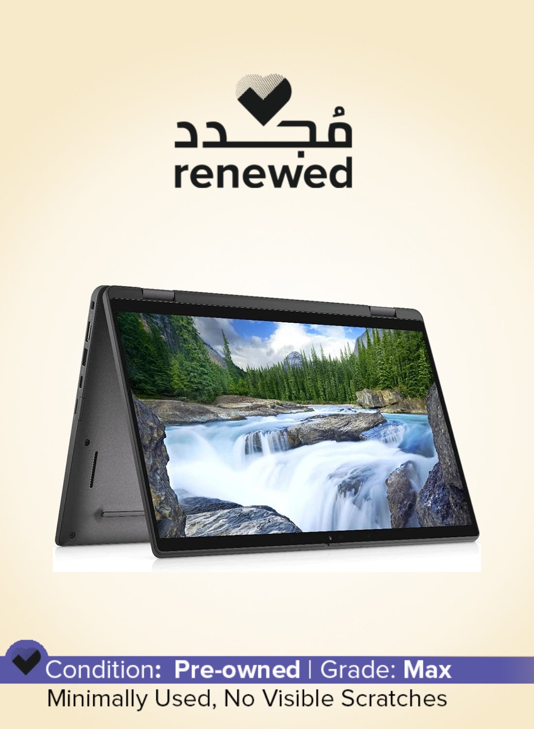 Renewed - Latitude 7420 2-In-1 Laptop With 14-Inch Display, Core i5-1145G7/11th Gen/Quad Core/16GB RAM/256GB SSD/Intel Iris XE Graphics/Windows 10 Pro English grey