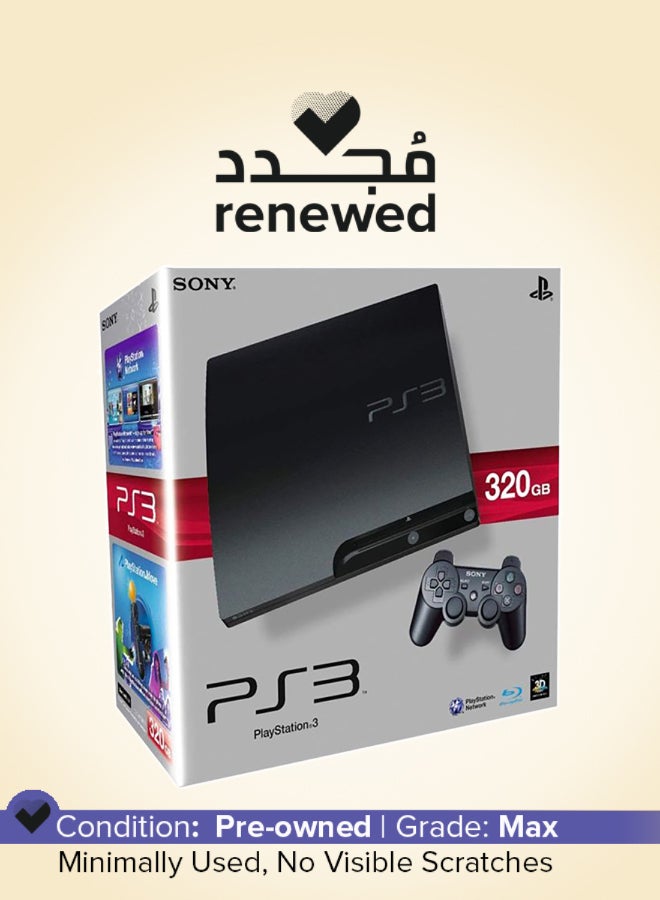 مجدد - جهاز بلاي ستيشن 3 سعه 320 جيجابايت - اسود