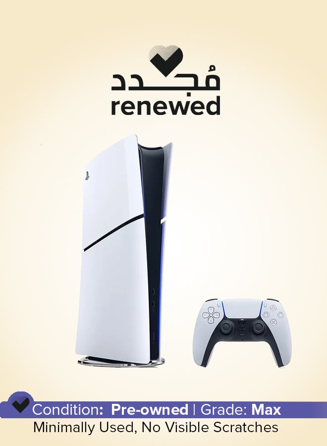 تم تجديده - اصدار رقمي لوحده تحكم PlayStation 5 Slim مع وحده تحكم - موديل 2023 (الاصدار الدولي)