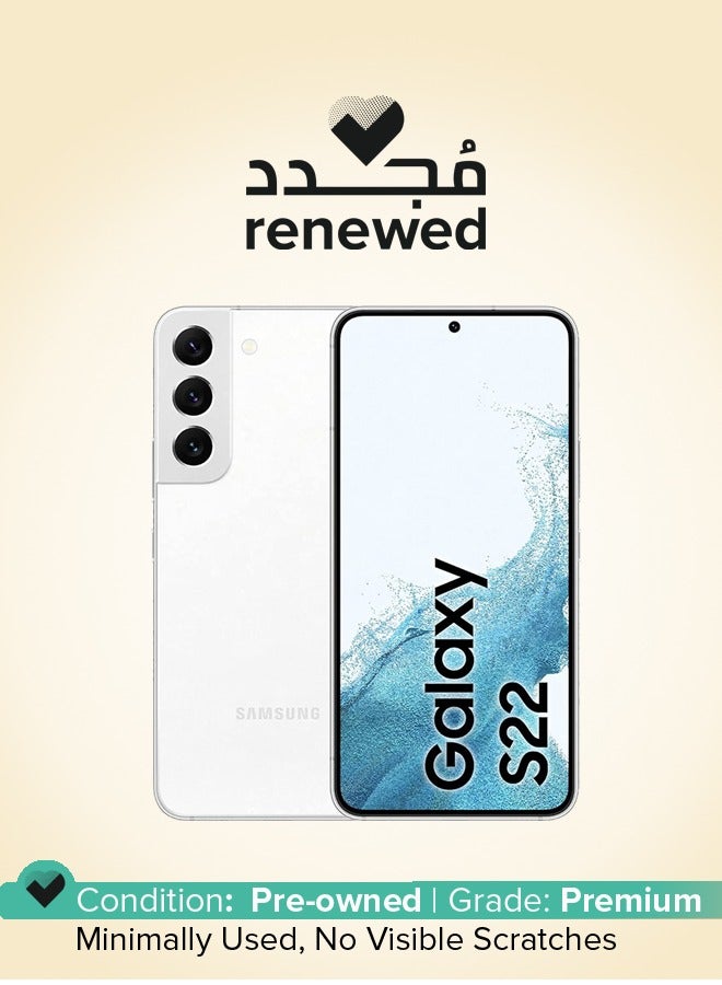 مجدد - سامسونج جالاكسي اس 22 فانتوم وايت 256 جيجابايت 5G LTE - المواصفات الدوليه.
