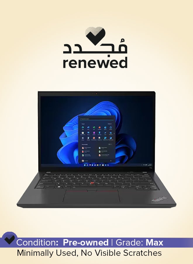 Renewed - Thinkpad T14 Gen 1 Laptop With 14.0-Inch HD Display,AMD Ryzen 5 PRO 4650U Processor/Hexa-Core/8GB RAM/256GB SSD/Intel HD Graphics/Windows 11 Pro English black