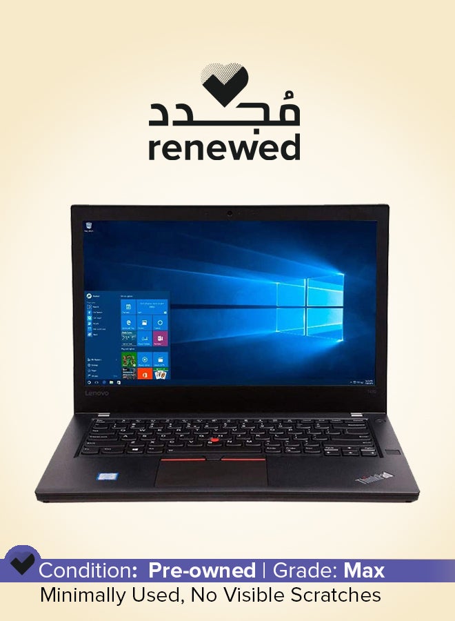 مجدد - لابتوب ثينك باد T470 بشاشه مقاس 14 بوصه ومعالج انتل كور i5 من الجيل السادس وذاكره رام سعه 16 جيجابايت ومحرك اقراص SSD سعه 256 جيجابايت وبطاقه رسومات انتل عاليه الوضوح اللغه الانجليزيه اسود