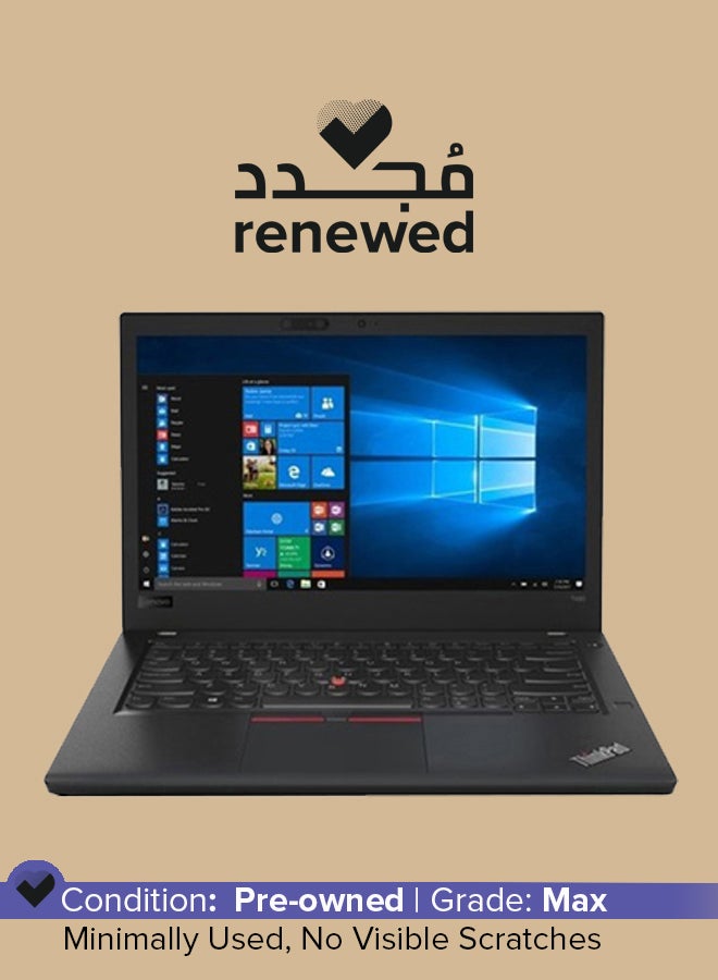 مجدد - لابتوب ثينك باد T480 بشاشه 14 بوصه، معالج انتل كور i5-8350U/الجيل الثامن/ذاكره RAM 8GB/قرص SSD 512GB/رسوميات انتل HD باللون الاسود