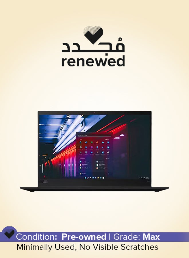 مجدد - لابتوب ثينك باد X1 كاربون الجيل السابع بشاشه 14 بوصه بدقه Full HD، مع معالج Core i7/ثنائي النواه/الجيل الثامن/ذاكره RAM سعه 16 جيجابايت/قرص SSD سعه 512 جيجابايت/رسومات Intel HD/ويندوز 10