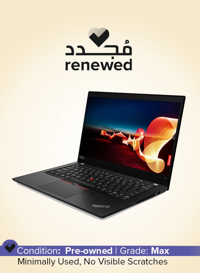 مجدد - لابتوب ثينك باد X13 الجيل الثاني بشاشه 13.3 بوصه بدقه Full HD، مع معالج Core i5/الجيل السابع/ثنائي النواه/ذاكره RAM سعه 8GB/قرص SSD سعه 512GB/رسومات Intel HD/ويندوز 10
