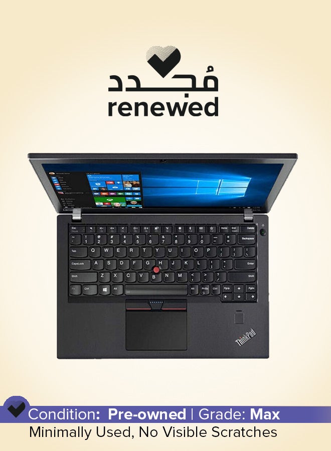 تم تجديده - كمبيوتر محمول Thinkpad X270 (2018) بشاشه مقاس 12.5 بوصه، ومعالج Intel Core i5/الجيل السادس/ذاكره الوصول العشوائي (RAM) سعه 8 جيجابايت/محرك اقراص SSD سعه 256 جيجابايت/بطاقه رسومات Intel UHD 620