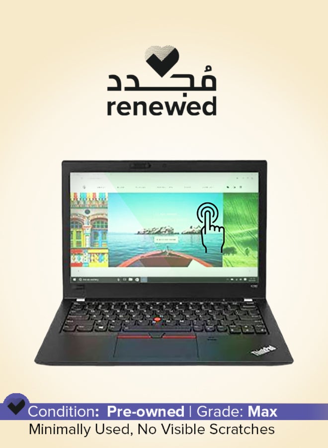 Renewed -Thinkpad X390 Laptop With Bag & Flash Drive, Antivirus/Full HD 13.3-Inch Display/Touch Screen /Core i7-8665U/8GBRAM/256GB SSD/Intel UHD graphics/Windows 10/ English-Arabic Black English/Arabic Matte black