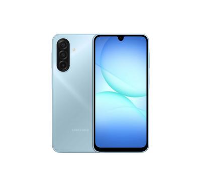 سامسونج جالكسي A17 (128 جيجابايت، 4 جيجابايت) ثنائي الشريحه يدعم 4G لون ازرق فاتح