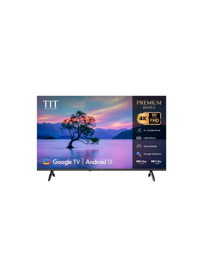 تلفزيون TIT مقاس 50 بوصه بدقه 4K مع Google TV