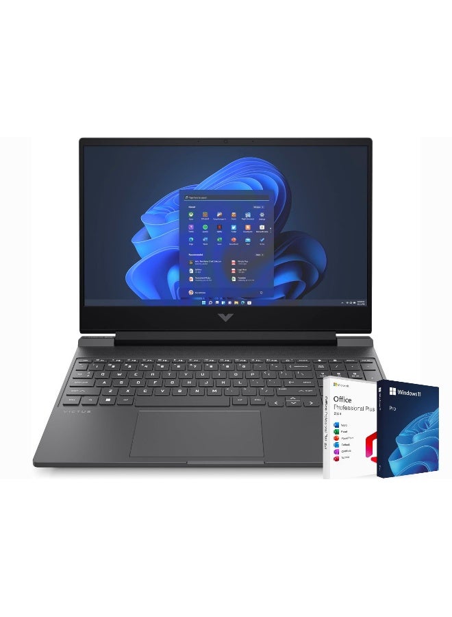 Victus Laptop With 15.6-Inch Full HD Display,Core i5-13420H Processor/16GB RAM/1TB SSD/6GB NVIDIA RTX 3050 Graphics/Windows 11 Pro + Office Life Time 2024 English/Arabic Mica Silver English/Arabic Mica Silver