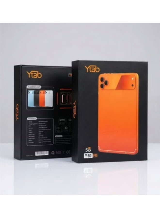جهاز YTAB Y90PRO1 اللوحي للاطفال بشاشه عاليه الدقه 10.1 بوصه - ذاكره وصول عشوائي 24 جيجابايت، سعه تخزين 1 تيرابايت، نظام تشغيل اندرويد 15 مع لوحه مفاتيح وفاره وقلم لمس