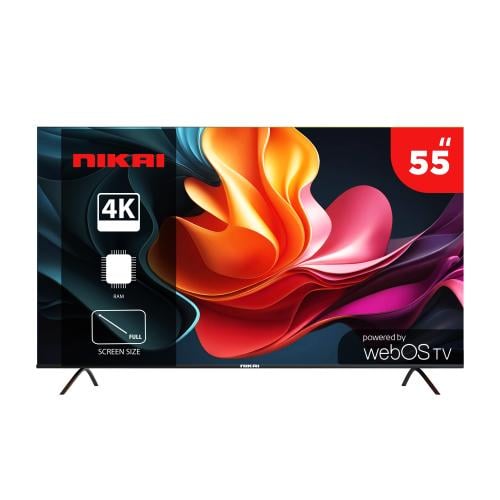 نيكاي شاشه 55 بوصه سمارت LED بنظام ويبوس 4K - اطار خفيف - NIK55MEU4STN